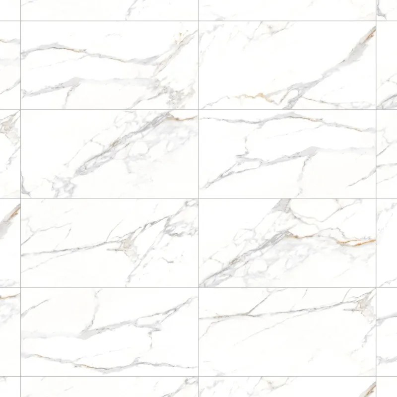 Mexen Agata White gres szkliwiony rekt. G1, płytka podłogowo-ścienna 120 x 60 cm, połysk - TL144-120-060-00