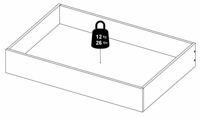 Białe szuflady pod łóżko zestaw 2 szt. Naia – Tvilum