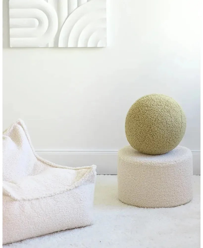 Zielona poduszka na sofę dziecięcą z materiału bouclé Ball – Wigiwama