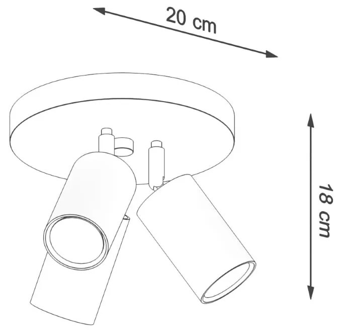 Biała lampa sufitowa Etna – Nice Lamps