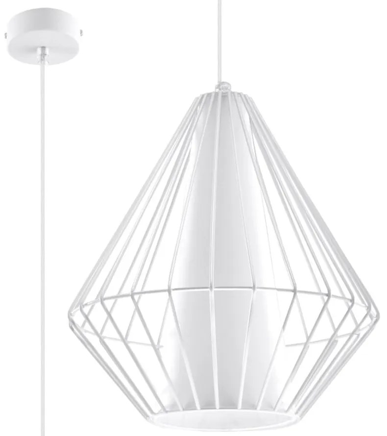 Biała lampa wisząca Nice Lamps Alfredo