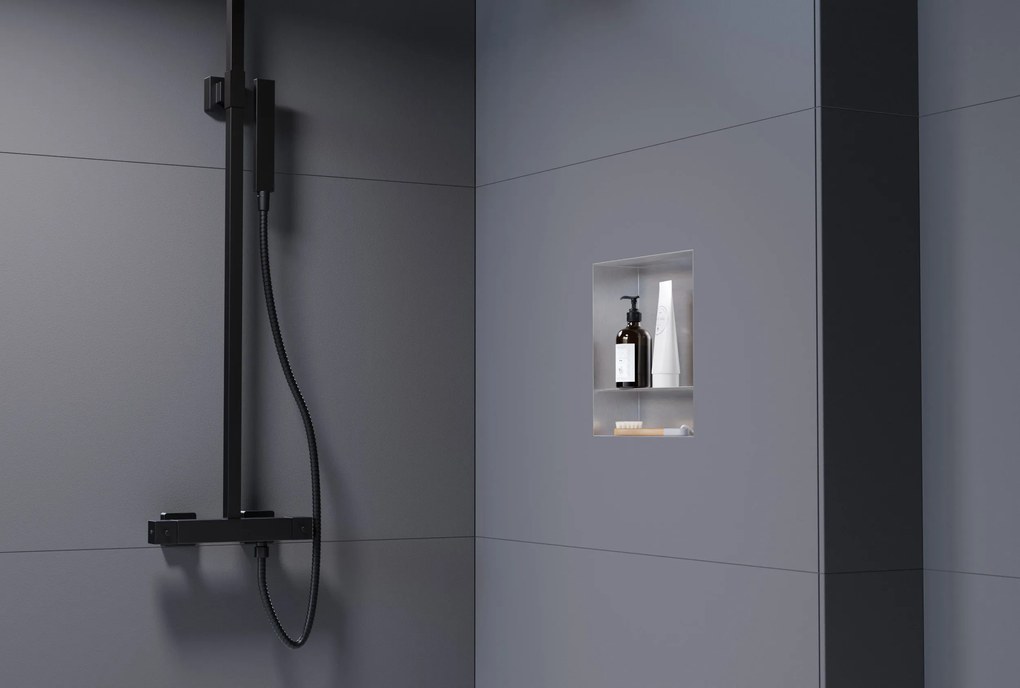 Półka wnękowa ścienna ze stali nierdzewnej NT303010X