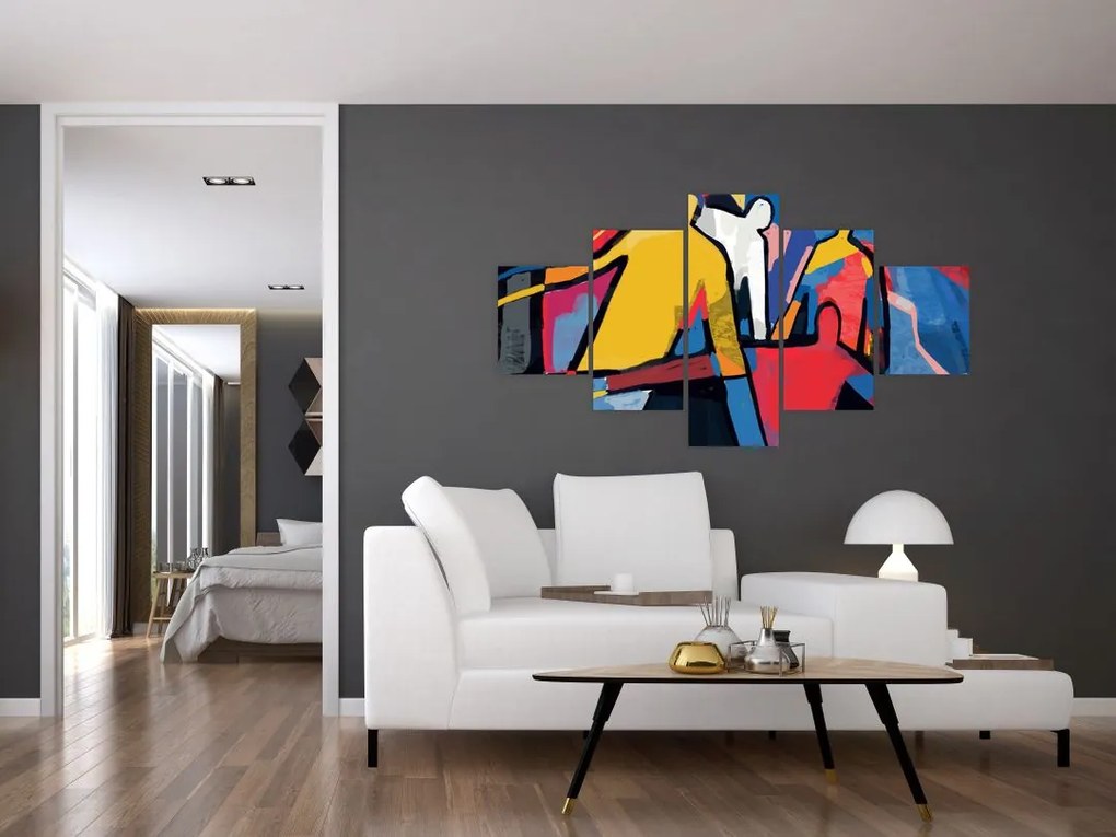 Obraz - Abstrakcja mężczyzn (125x70 cm)
