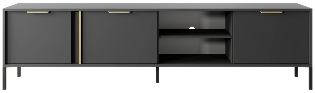 Antracytowa szafka RTV LARS 203 3D