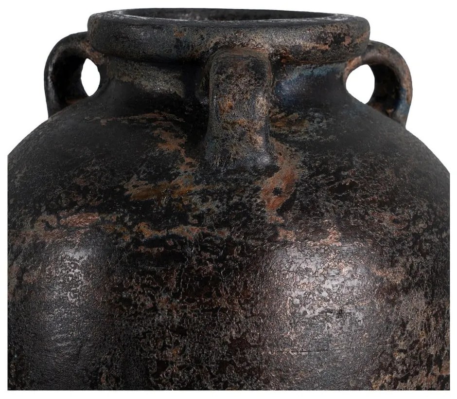 Ciemnobrązowy wysoki wazon z terakoty (wysokość 60 cm) Artem – Ixia