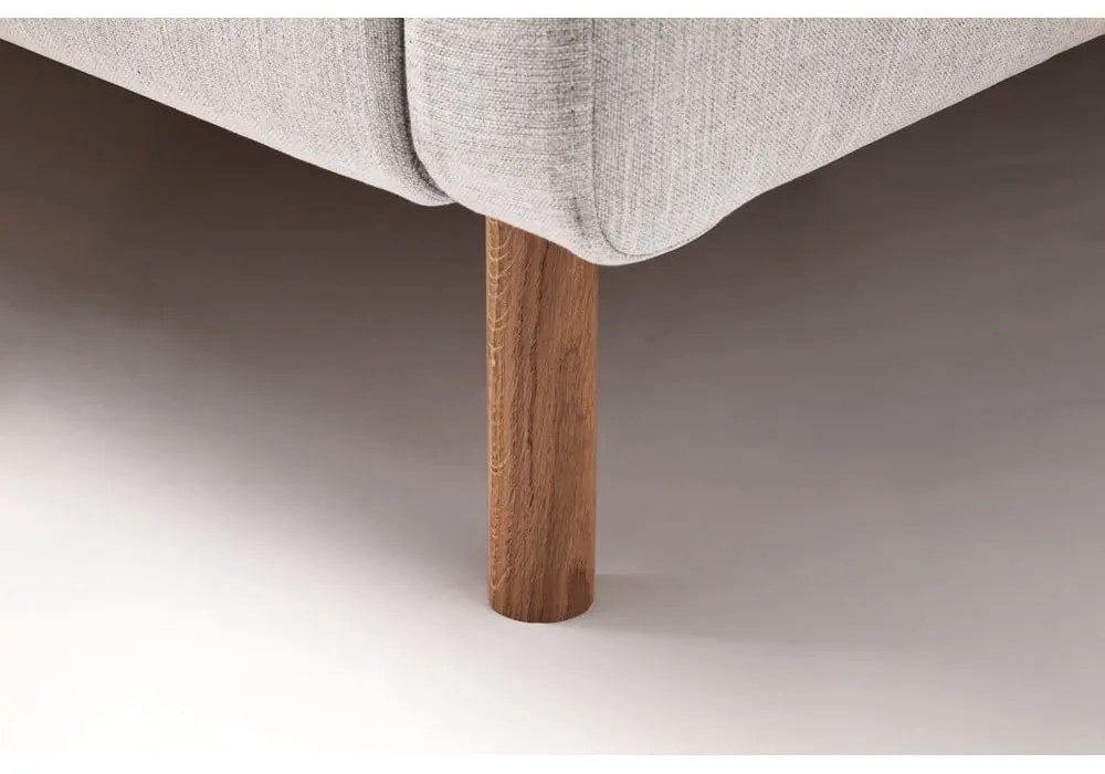 Jasnoszare tapicerowane łóżko dwuosobowe ze schowkiem ze stelażem 160x200 cm Lotte – Meise Möbel