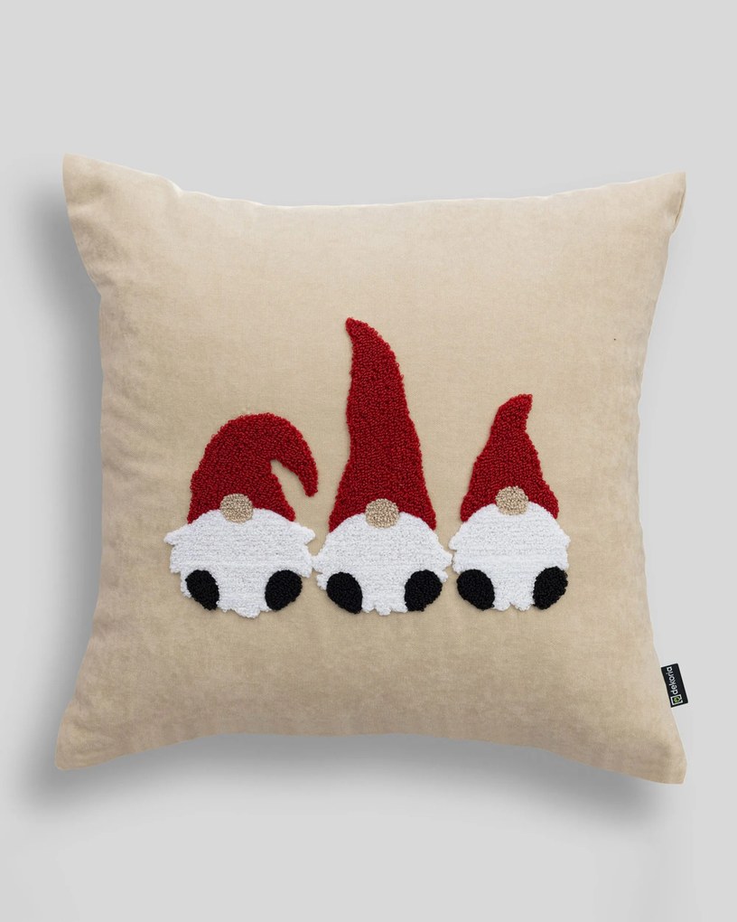 Poszewka na poduszkę Jolly Gnomes Red 43x43 cm