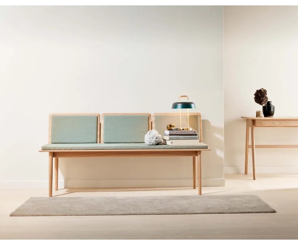 Jasnozielono-naturalna wełniana ławka Elba – Hammel Furniture
