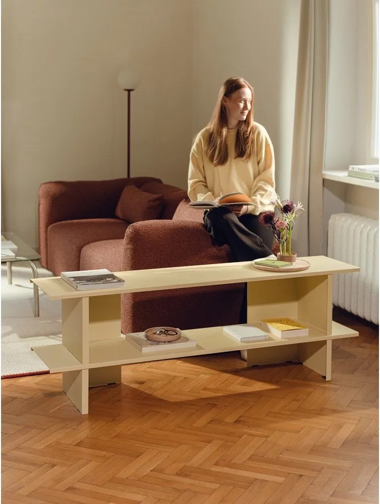 Żółty metalowy regał 160x57x37 cm Hes – noo.ma