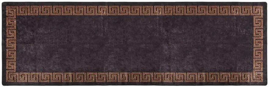 Czarny nowoczesny dywan z grecki wzór 80x300 cm A9-Z48