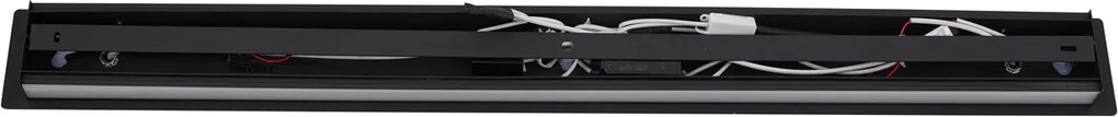 Nowoczesny czarny kinkiet dwupunktowy z LED, podświetleniem i USB-C - Longly