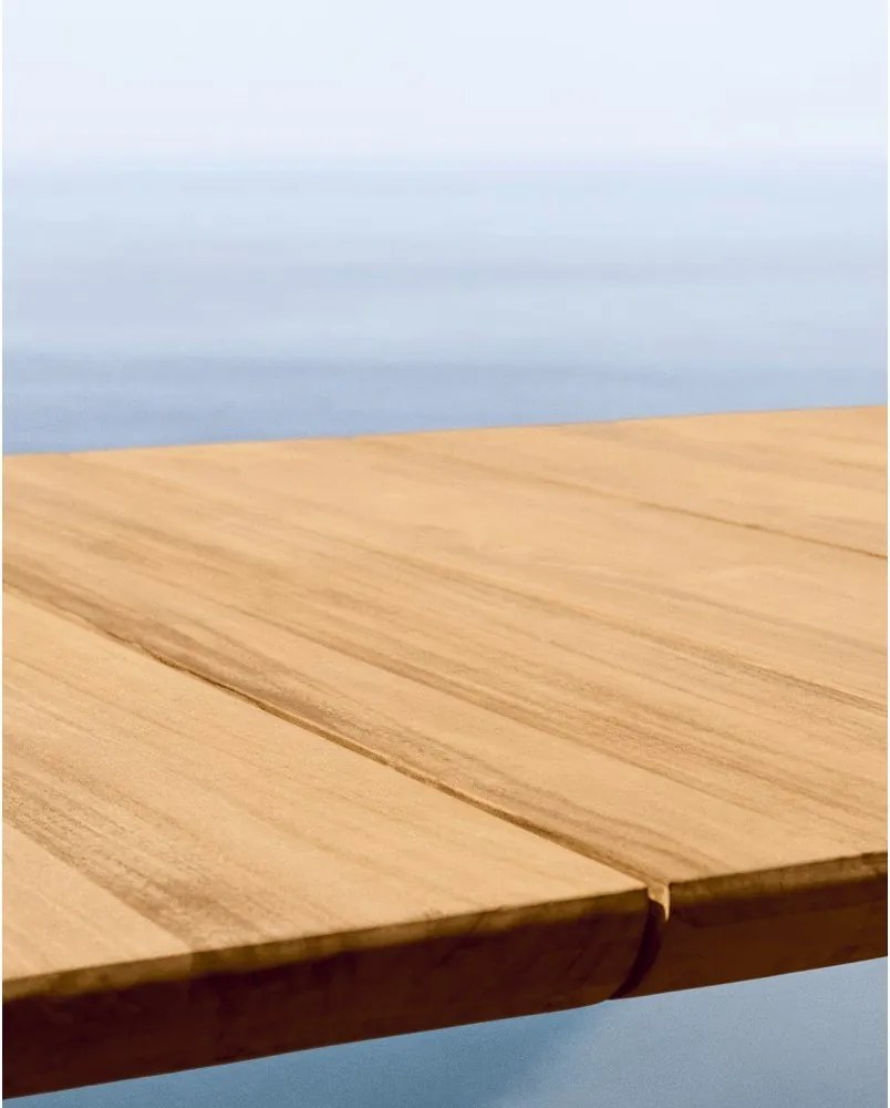 Stół ogrodowy z litego drewna tekowego 102x220 cm Icaro – Kave Home