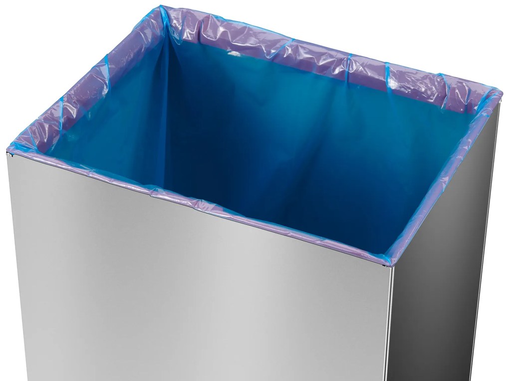Samozamykający śmietnik na odpady Big-Box XL, 52 l, zbiorczy, nierdzewny polerowany