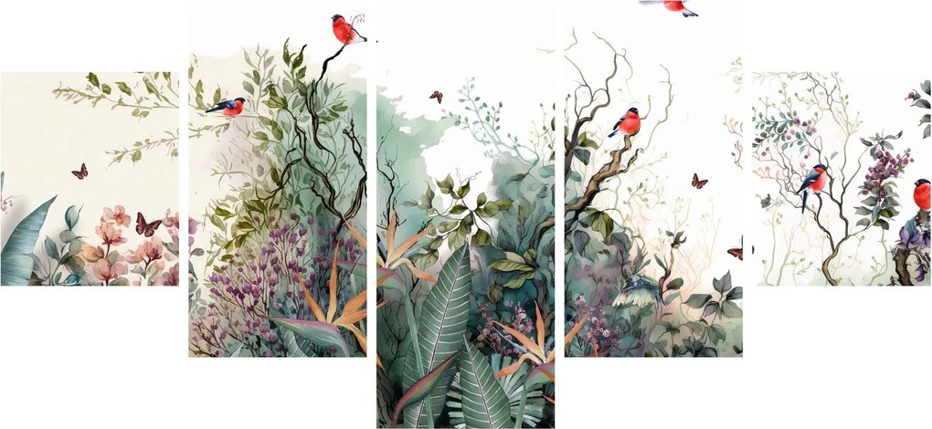 Obraz - Naturalny krajobraz, akwarela (125x70 cm)