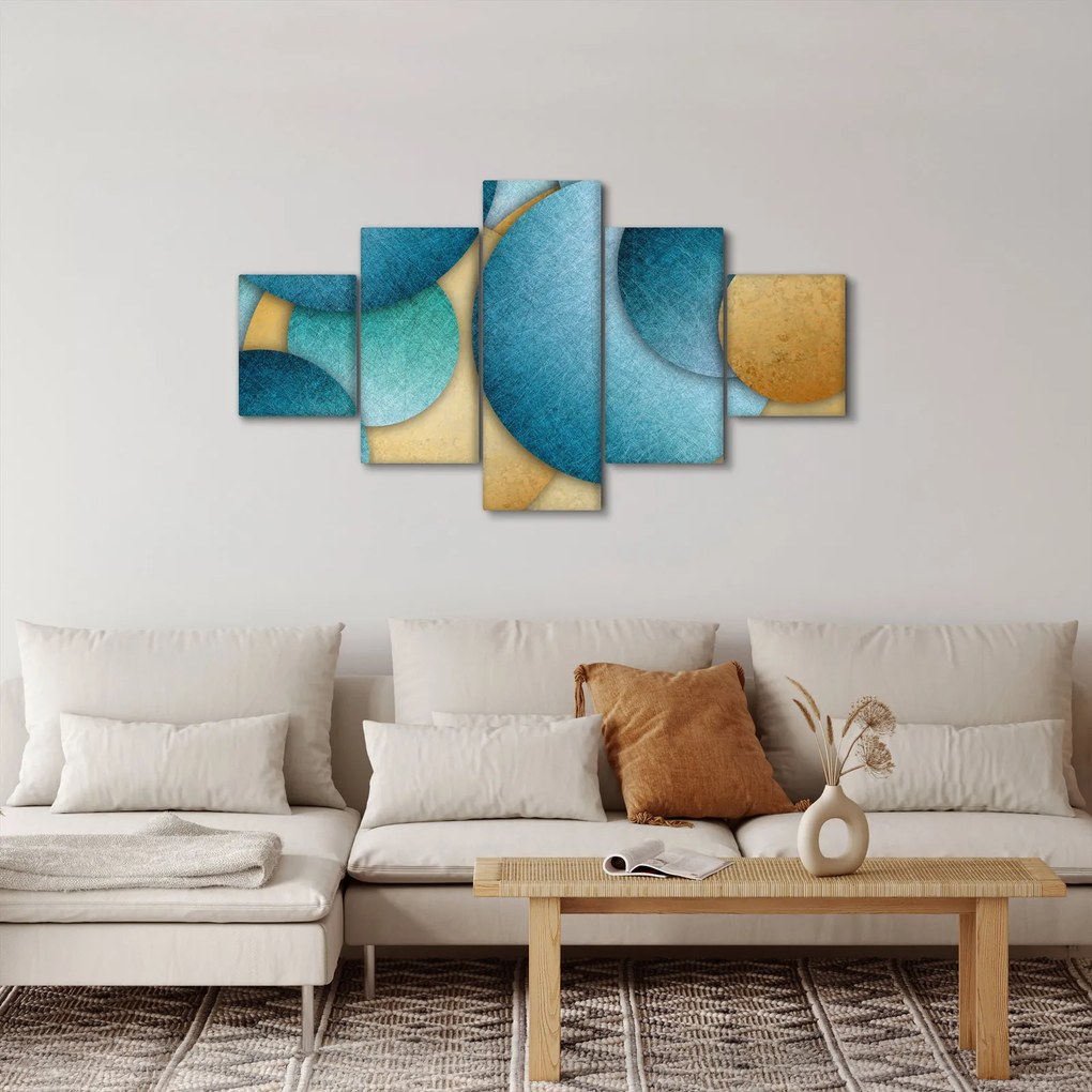 Obraz kręgów abstrakcji (125x70 cm)