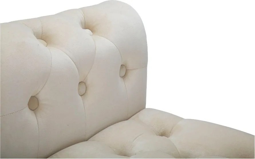 Kremowa aksamitna ławka Paris – Mauro Ferretti