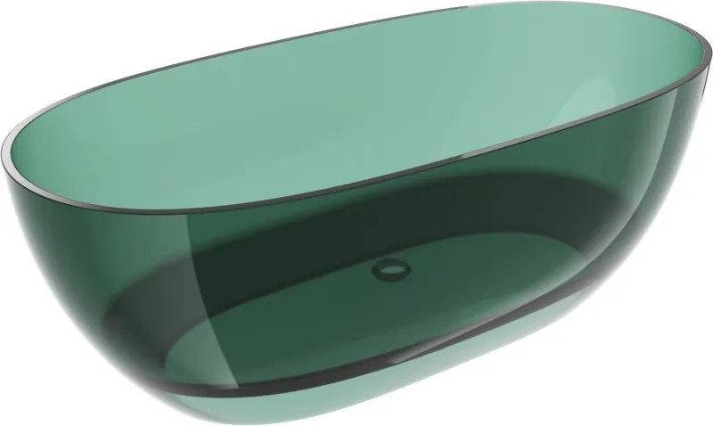 Mexen Pure wanna wolnostojąca transparentna 170 x 80 cm, teal, korek chrom - 58071708011