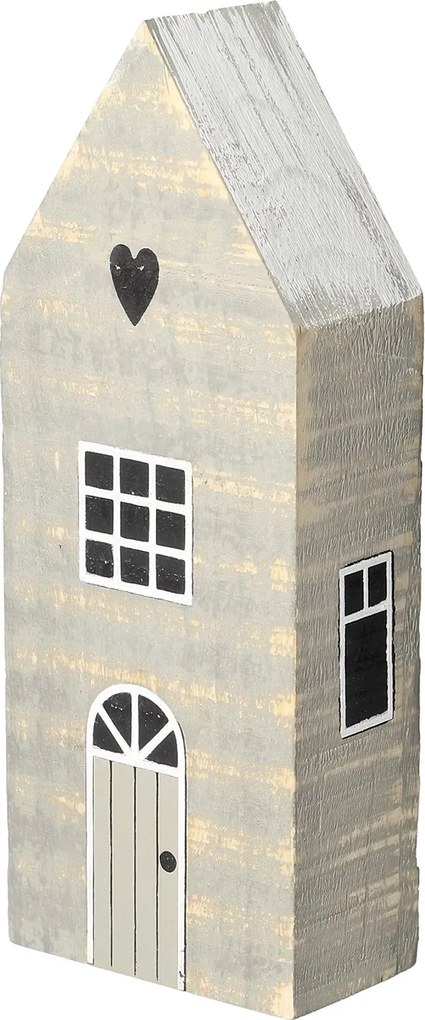 Dekoracja Snow House 19cm white grey