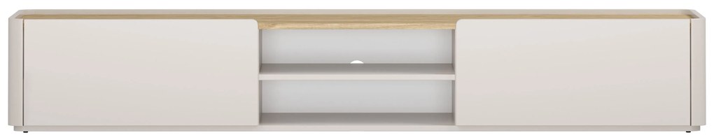 Szafka RTV Elivo 220 cm z szufladą - kaszmir / dąb olejowany