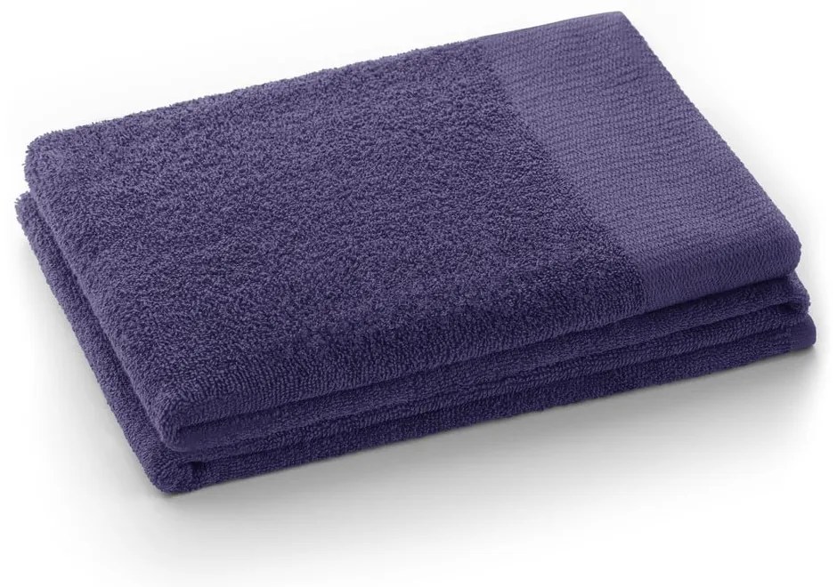 Fioletowy bawełniany ręcznik frotte 30x50 cm Amari – Restilo