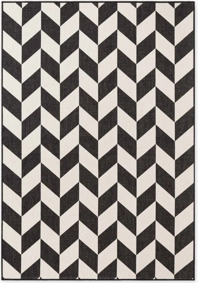 Czarny/kremowy dywan odpowiedni na zewnątrz 160x230 cm Haringey Terrick – Ted Baker
