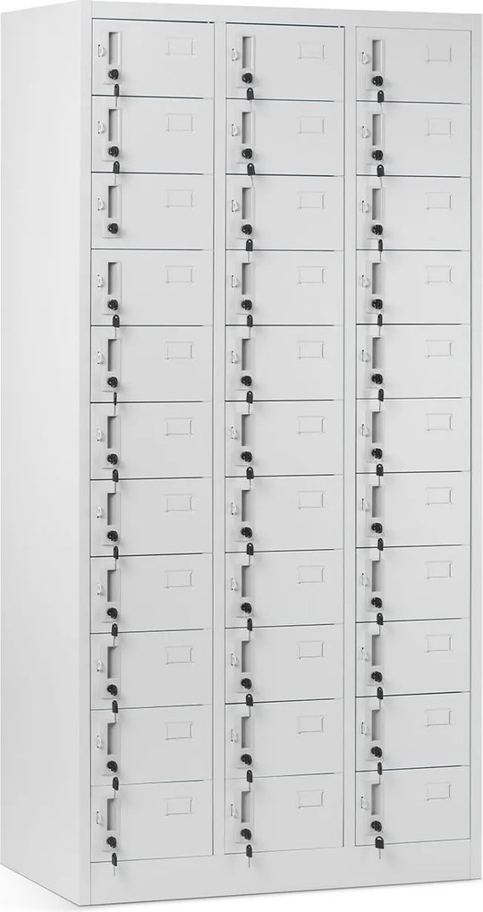 Metalowa szafa depozytowa Oliver 90x45x185 cm szara