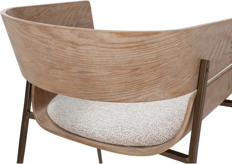 Tapicerowane fotele jadalniane zestaw z podłokietnikami 2 szt. w naturalnym kolorze Naia – MOME