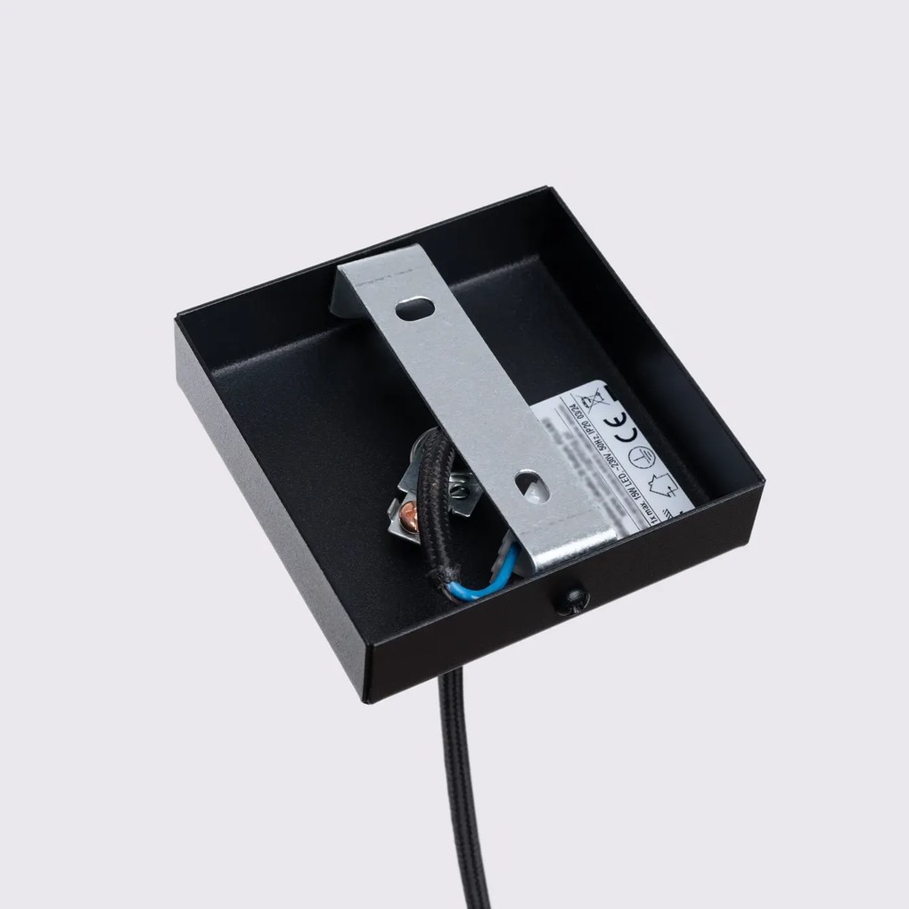 Lampa wisząca KARBON 1 czarna ryflowana SOLLUX  LIGHTING