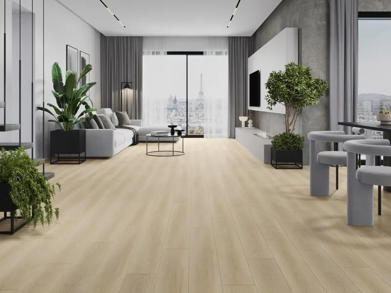 Mexen Charlotte próbka paneli winylowych SPC 6,5 mm, podkład IXPE 1,5 mm, 4 V-Fuga, Dąb - F1055-S