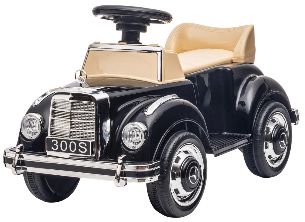 HOMCOM Dziecięce Elektryczne Auto z Pilotem i MP3 Czarny Pojazd dla Dzieci 115x67x45cm | Aosom PL