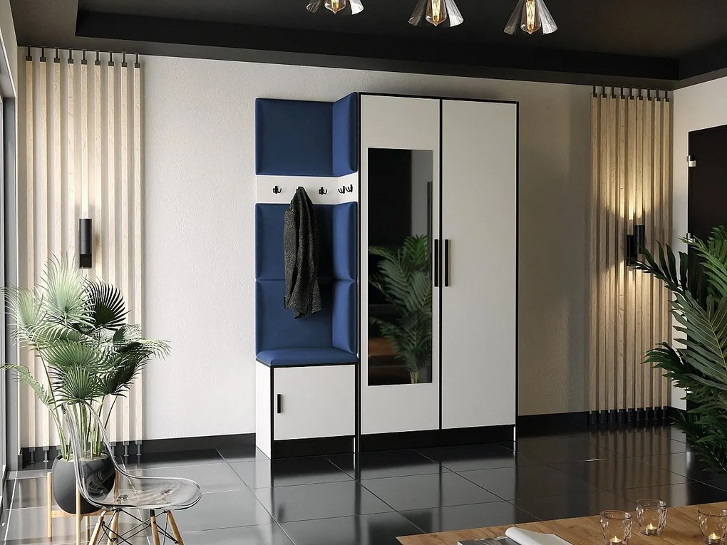 Garderoba ROJ 13 Biały + Niebieski