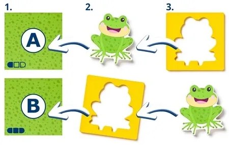 Woody Puzzle ze zwierzętami, kształty-kolory