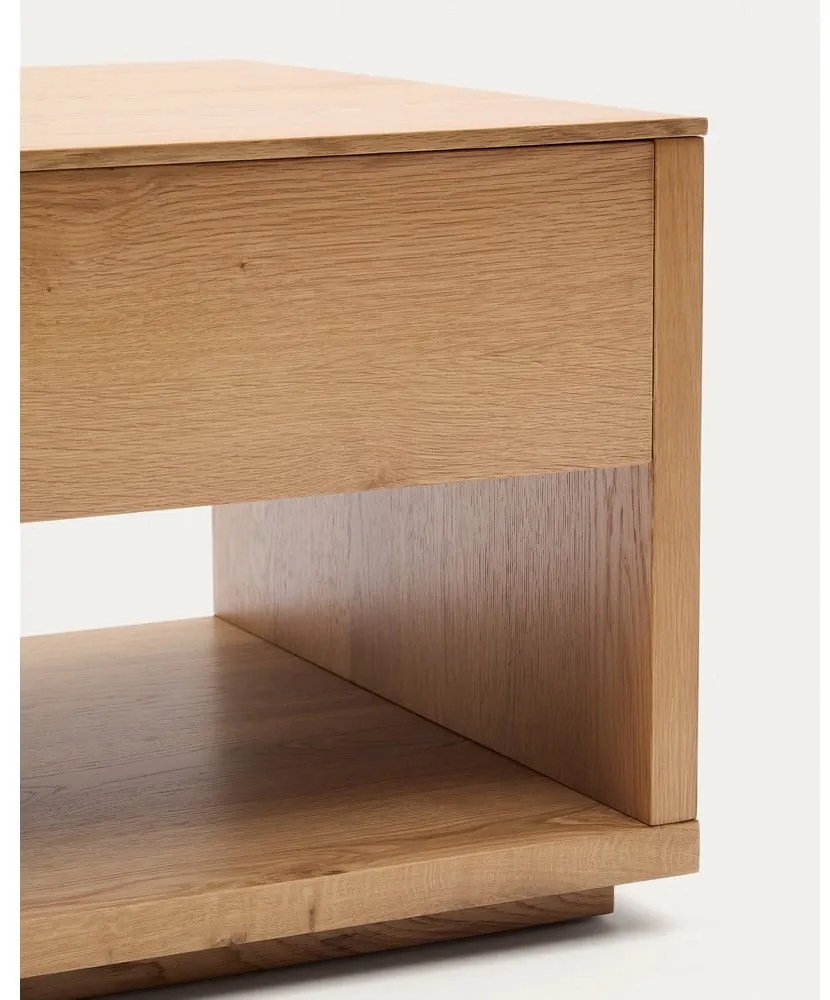 Stolik w dekorze dębu w naturalnym kolorze 60x120 cm Alguema – Kave Home