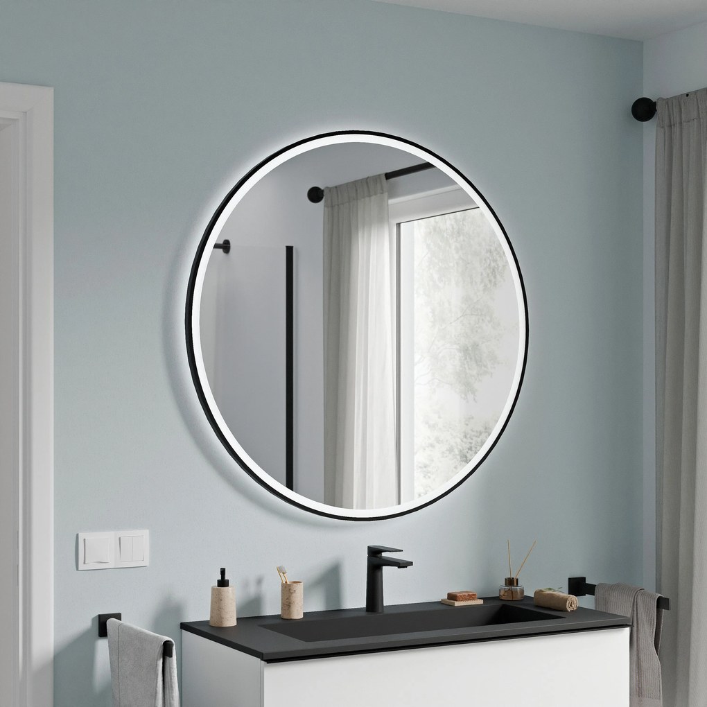 Lustro łazienkowe VARO FRAME okrągłe