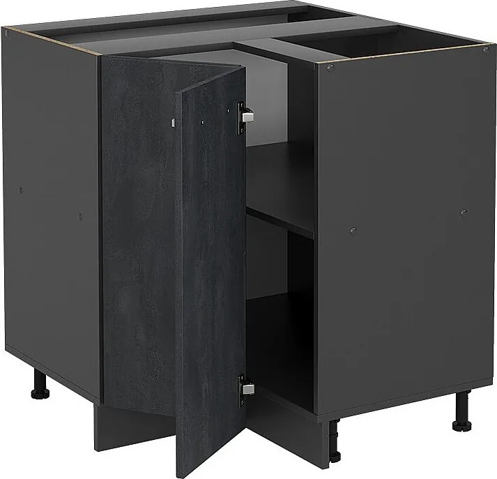 Szafka narożna czarny beton 75.6x60x81.6 r-line