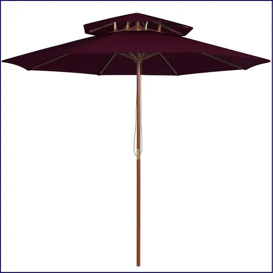 Bordowy okrągły parasol ogrodowy - Baldar