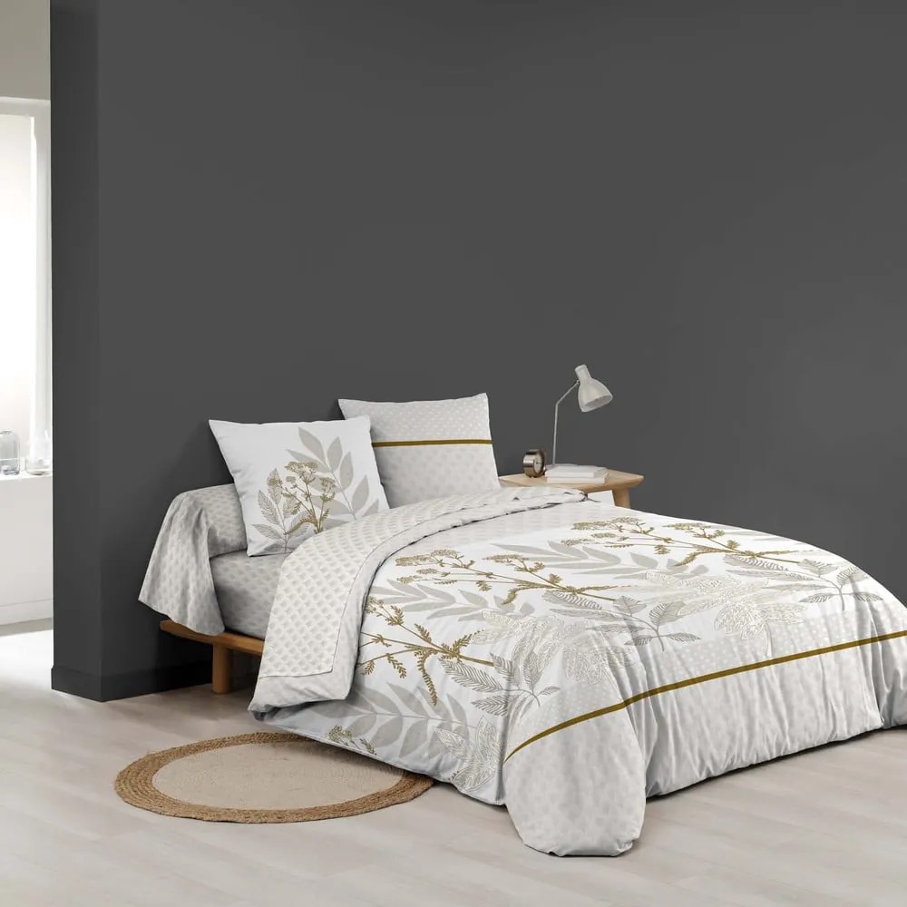 Beżowa bawełniana pościel dwuosobowa z prześcieradłem/6-częściowa 240x220 cm Raoni – douceur d'intérieur