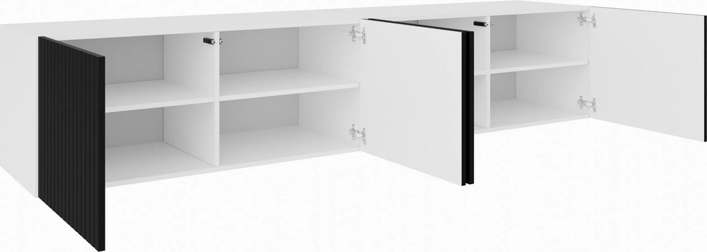 Szafka RTV wisząca LIVO 200 cm do Salonu pod Telewizor - Biały