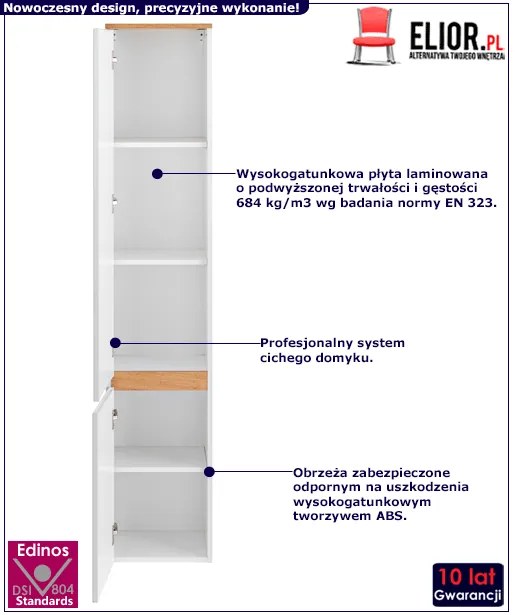 Podwieszany słupek łazienkowy L8-K57