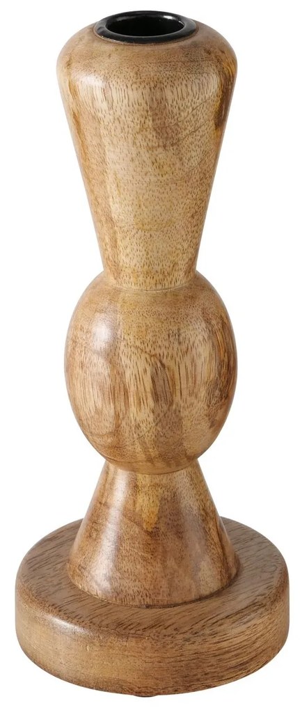 Drewniany świecznik, KESSA, 15 - 20,5 cm, 2 sztuki