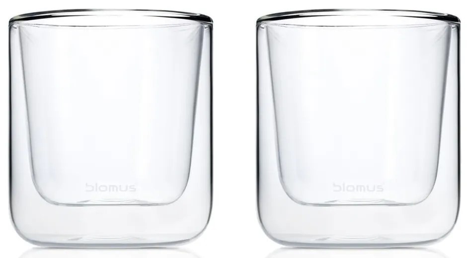 Zestaw 2 podwójnych filiżanek do kawy Blomus Nero, 200 ml