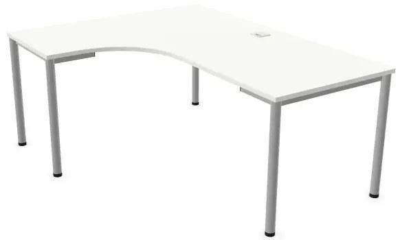 Biurko narożne EASY SPACE I-LEG LS 180x140cm białe NOWY STYL
