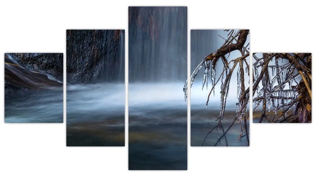 Obraz zimowej laguny (125x70 cm)