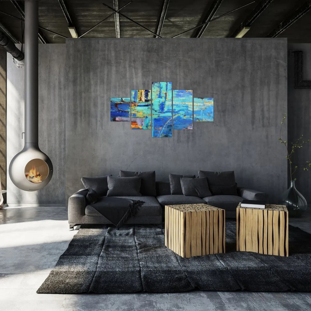 Obraz - Abstrakcyjny obraz olejny (125x70 cm)