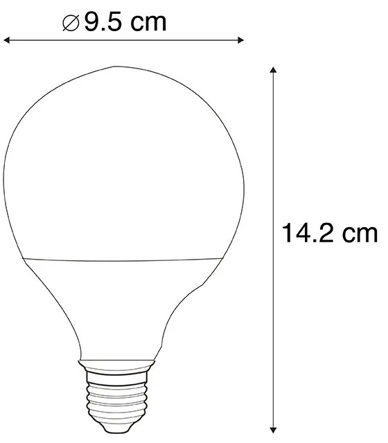 Inteligentna żarówka LED E27 z możliwością ściemniania G95 11W 900lm 2200-4000K RGB