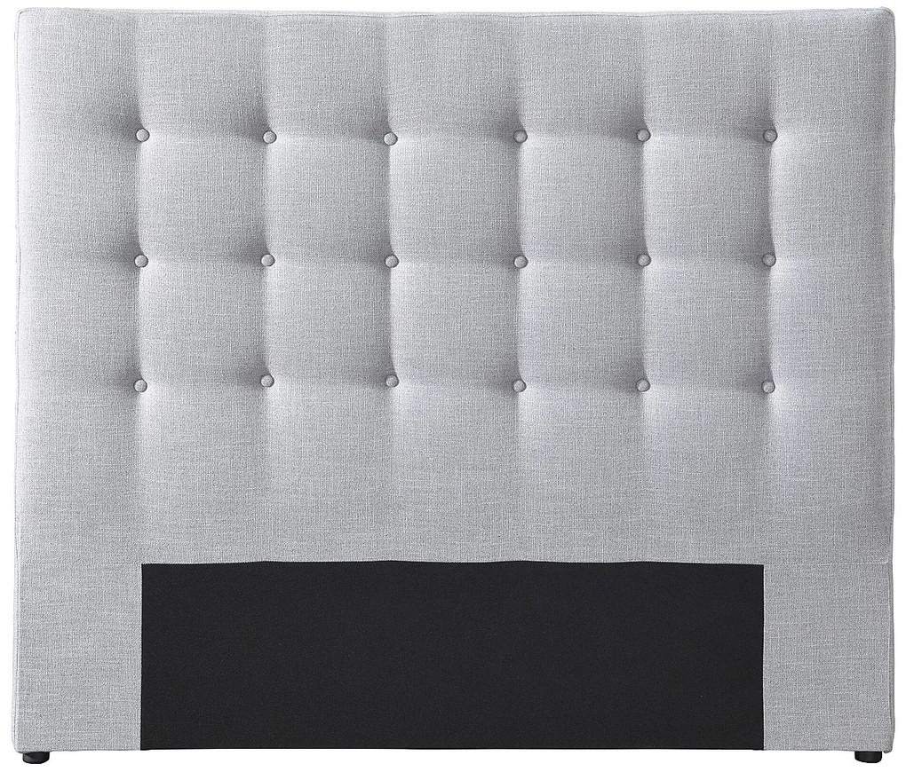 Zagłówek łóżka pikowany 140 cm - Tkanina - Jasnoszary - FRANCESCO