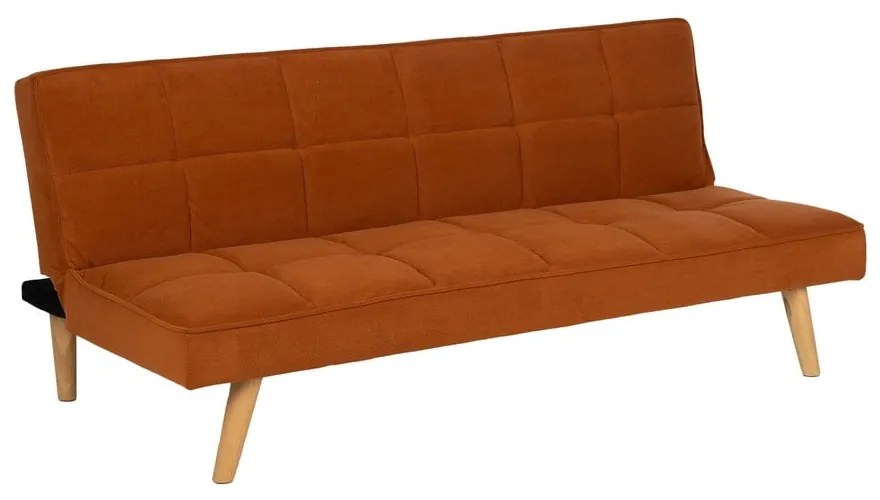 Ceglasta rozkładana sofa z tkaniny szenilowej 175 cm – Ixia