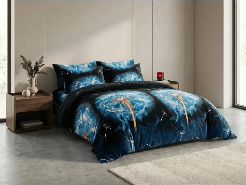 PrzytulneMieszkanie.pl PrzytulneMieszkanie.pl Pościel z mikropluszu FLAEVOR niebieska Rozmiar pościeli: 70 x 90 cm | 140 x 200 cm