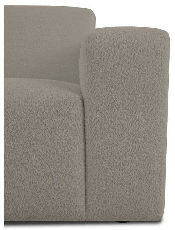 Jasnobrązowy moduł sofy z materiału bouclé (prawostronny) Roxy – Scandic
