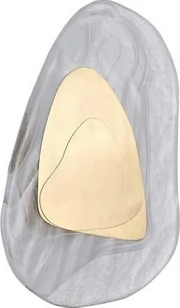 Searchlight 32983PB - Kinkiet LED DESTINY LED/8W/230V mosiądz